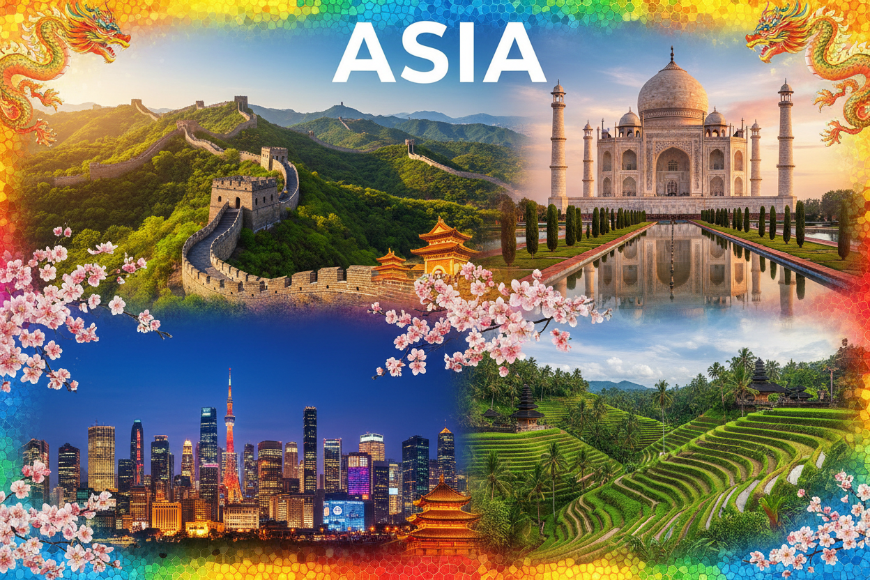 Asian Continent Countries Collection