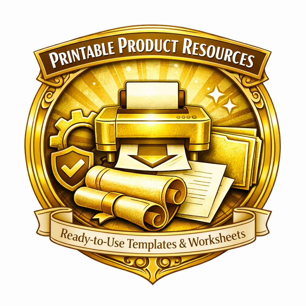 Printable Product  Resources