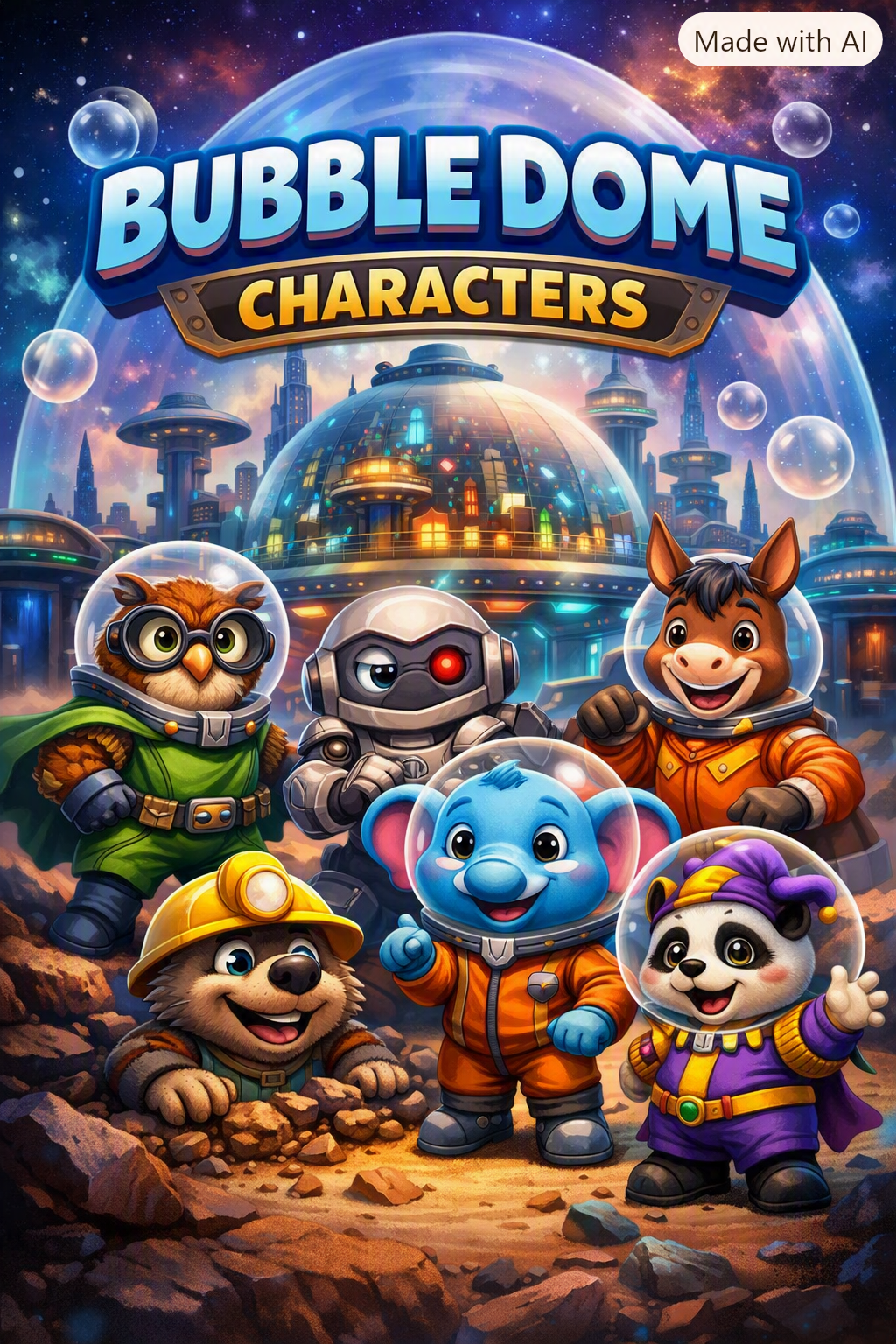 Bubble dome characters collection