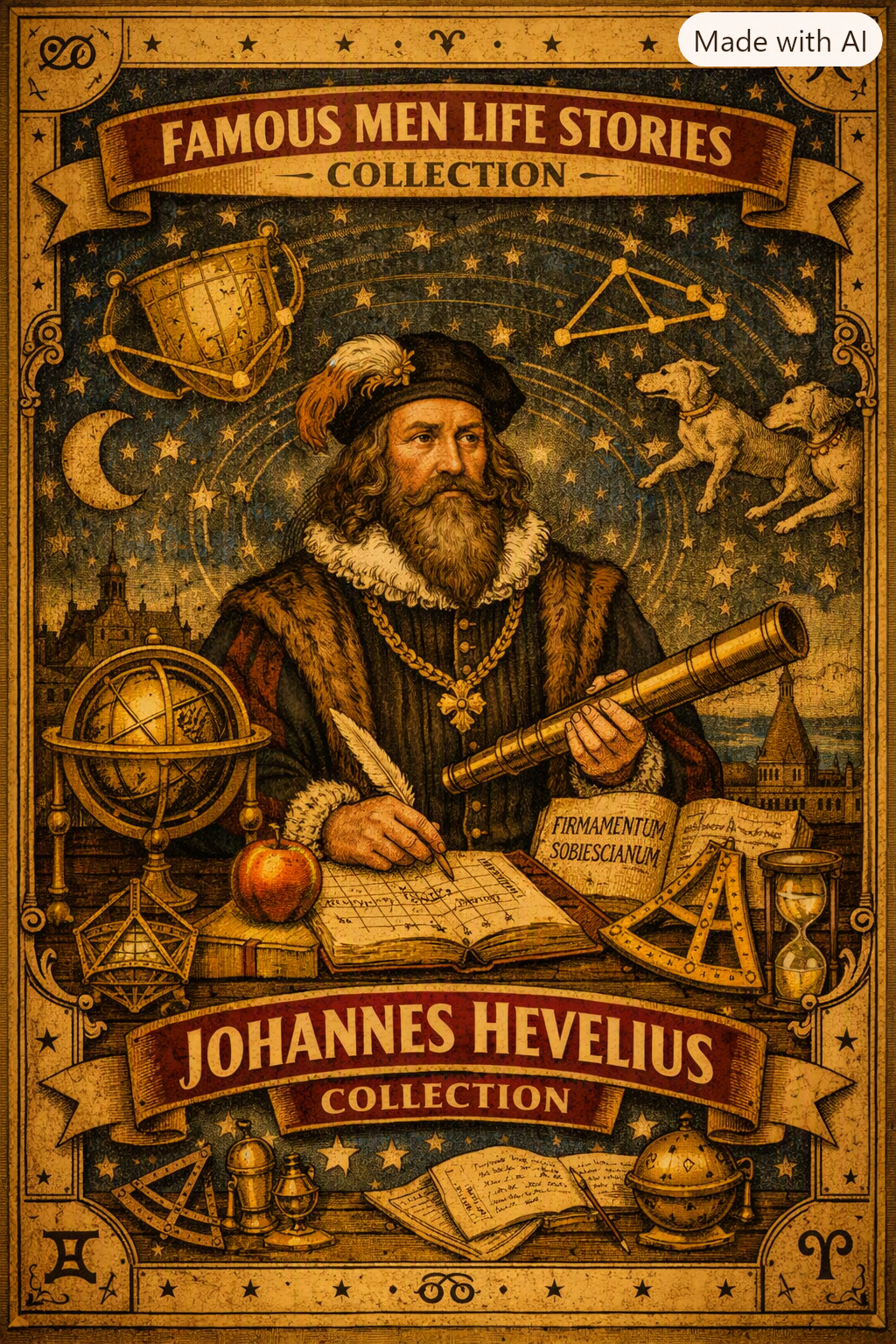 Famous Men Life Stories Johannes Hevelius Celestial Collection