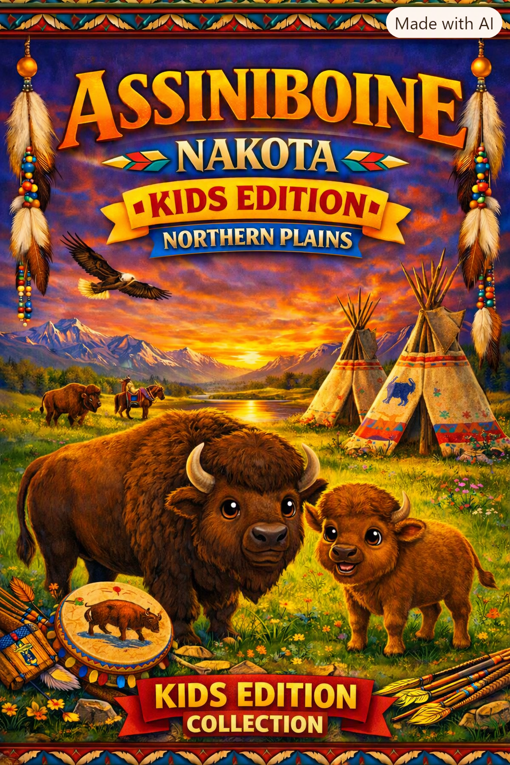 Assiniboine / Nakota Tribe Kids Edition Northern Plains World Native Cultures Collection
