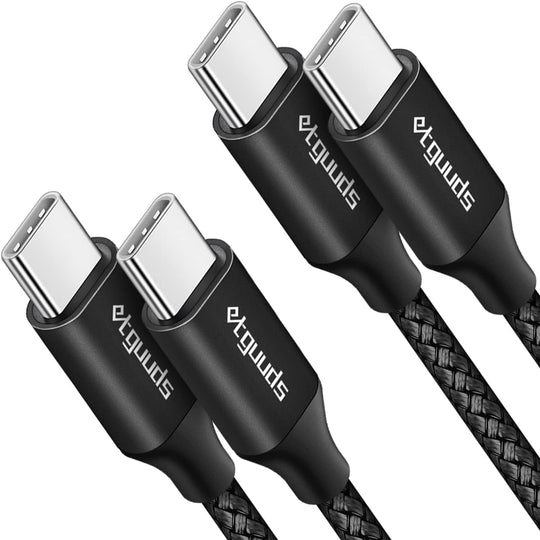 USB C to USB C Cable [3Ft, 2-Pack],  60W/3A Fast Charging USB Type C Charger Cord Compatible with Samsung Galaxy S22/S22+, S21/S21+, S20/S20+ Ultra 5G, Note 20/10 Ultra 5G, Pixel, Switch &amp; More