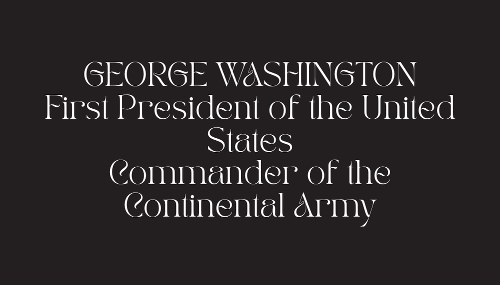 GEORGE Washington trading card