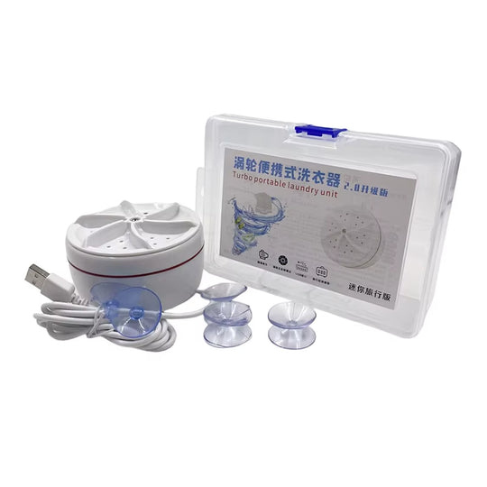 TurboClean™ Mini Washer: USB-Powered Ultrasonic Laundry Solution for Home &amp; Travel