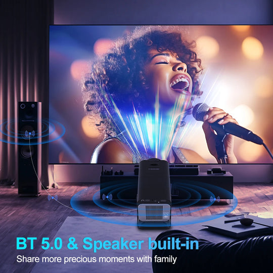 4K Native 1080P Android 11 Projector 390ANSI HY320 Dual Wifi6 BT5.0 Cinema Outdoor Portable Projetor Upgrated HY300