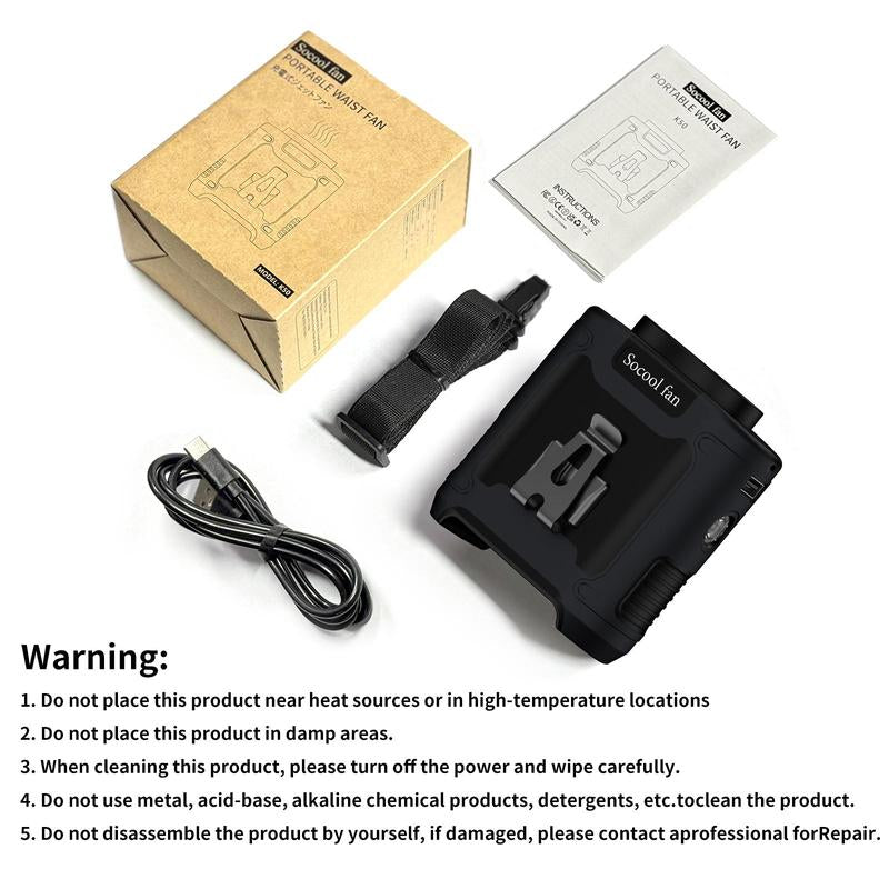 Portable 10,000Mah Power Bank: 3-In-1 Fan, Torch &amp; LED Light