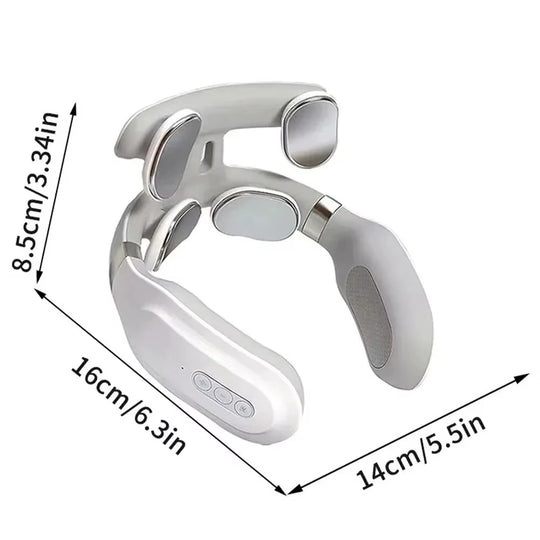 Heated Neck &amp; Spine Massager – 4D Head Relief with Vibration, Heat &amp; Breathing Light