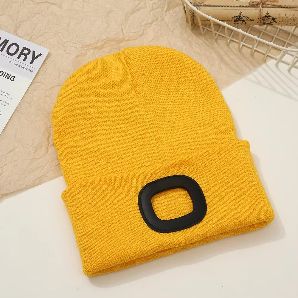 GlowGear™ LED Beanie Hat: USB Rechargeable Winter Headlamp Cap for Warmth &amp; Hands-Free Light