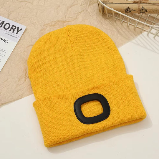 GlowGear™ LED Beanie Hat: USB Rechargeable Winter Headlamp Cap for Warmth &amp; Hands-Free Light
