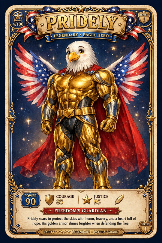 Pridely and Patriota Trading cards