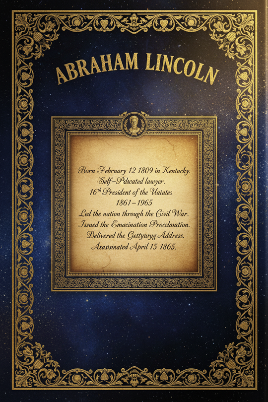 Abraham Lincoln Life Story Back Cover