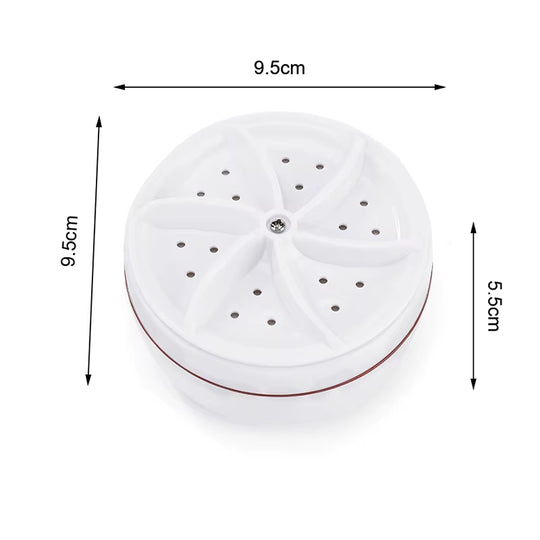 TurboClean™ Mini Washer: USB-Powered Ultrasonic Laundry Solution for Home &amp; Travel