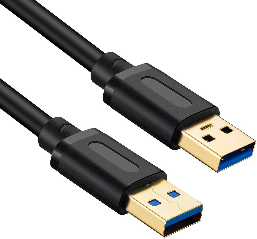 USB 3.0 a to a Male Cable 3Ft,Usb to USB Cable USB Male to Male Cable USB Cord with Gold-Plated Connector for Hard Drive Enclosures, DVD Player, Laptop Cooler (3Ft/1M)