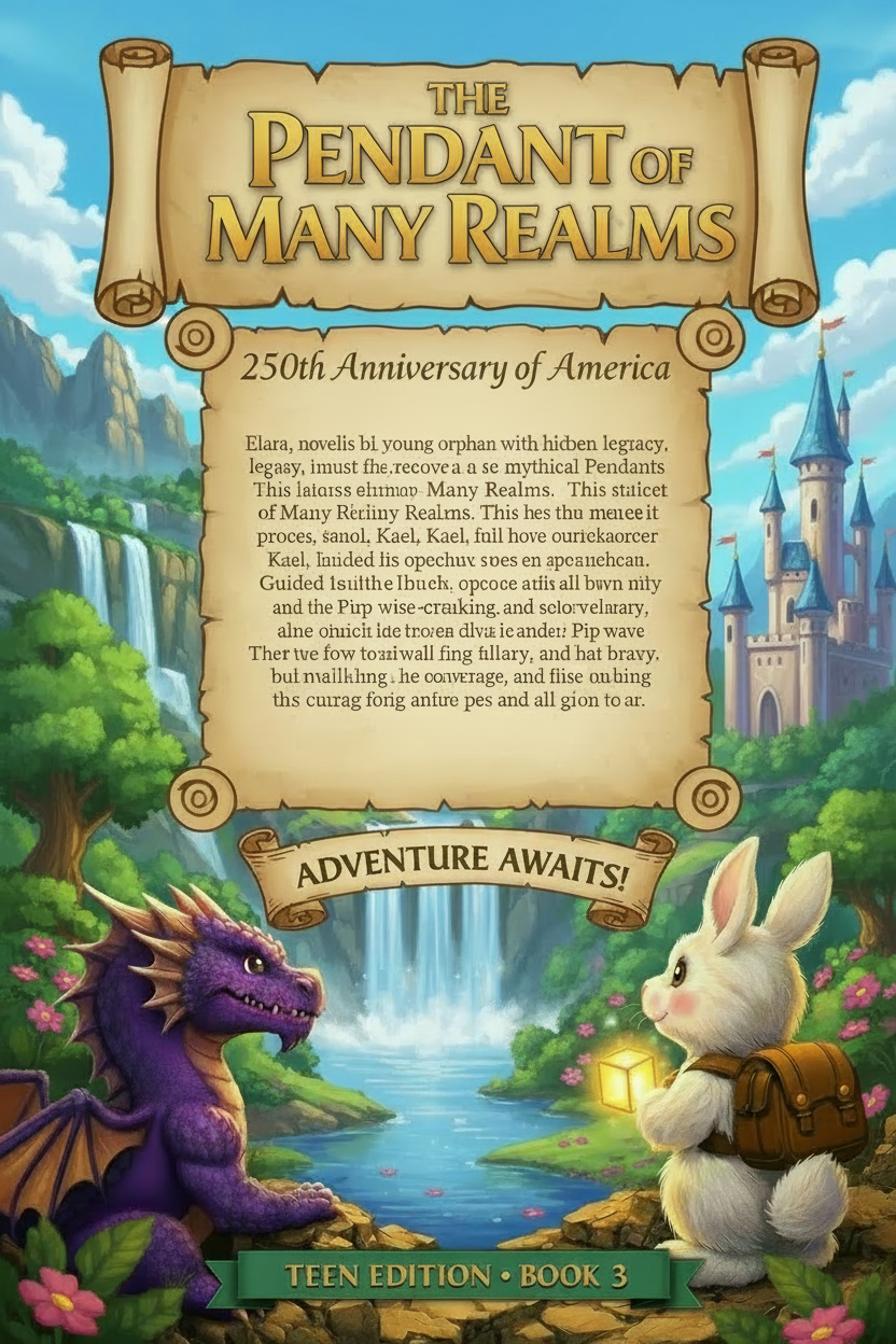 The Pendant Of Many Realms--- 250th Anniversary Of America-- Teen Edition Ebook Book 3