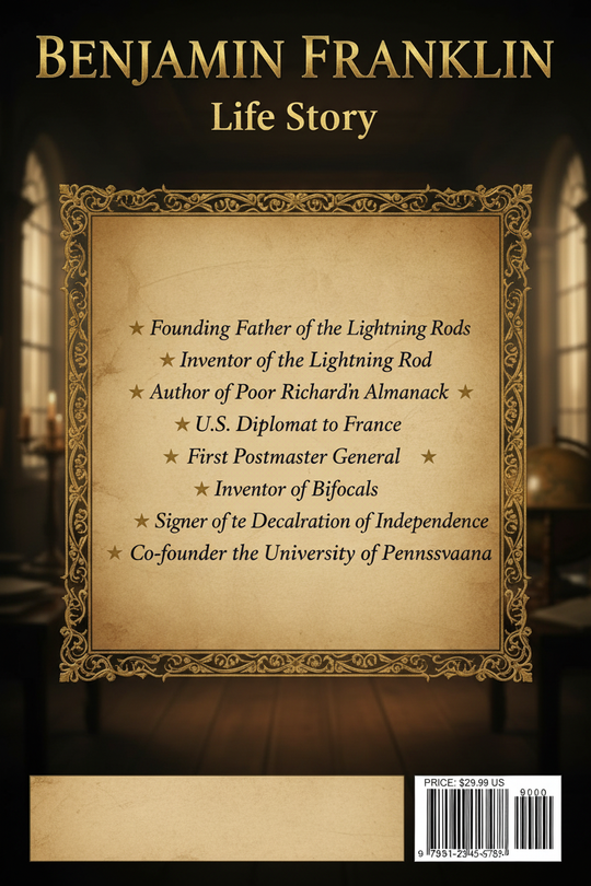 Benjamin Franklin Life Story - Back Cover