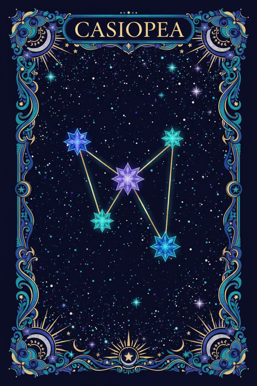 Cassiopeia constellation poster