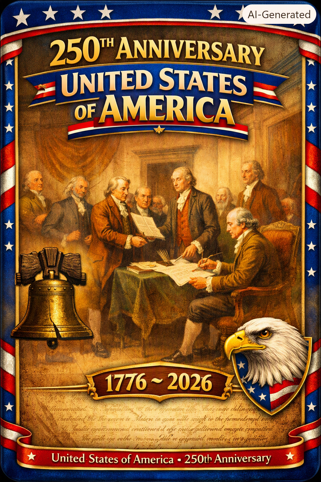 Declaration of independence trading card 250th Anniversary