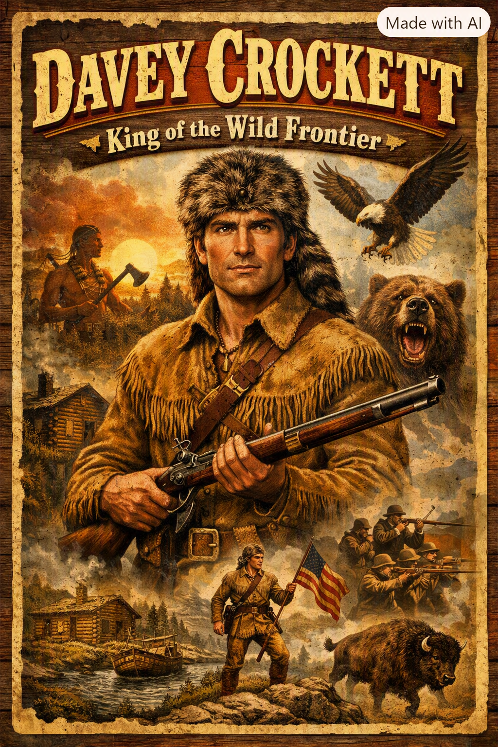 Davey Crockett -Lesson 1 N- Myths And Legends --Frontier