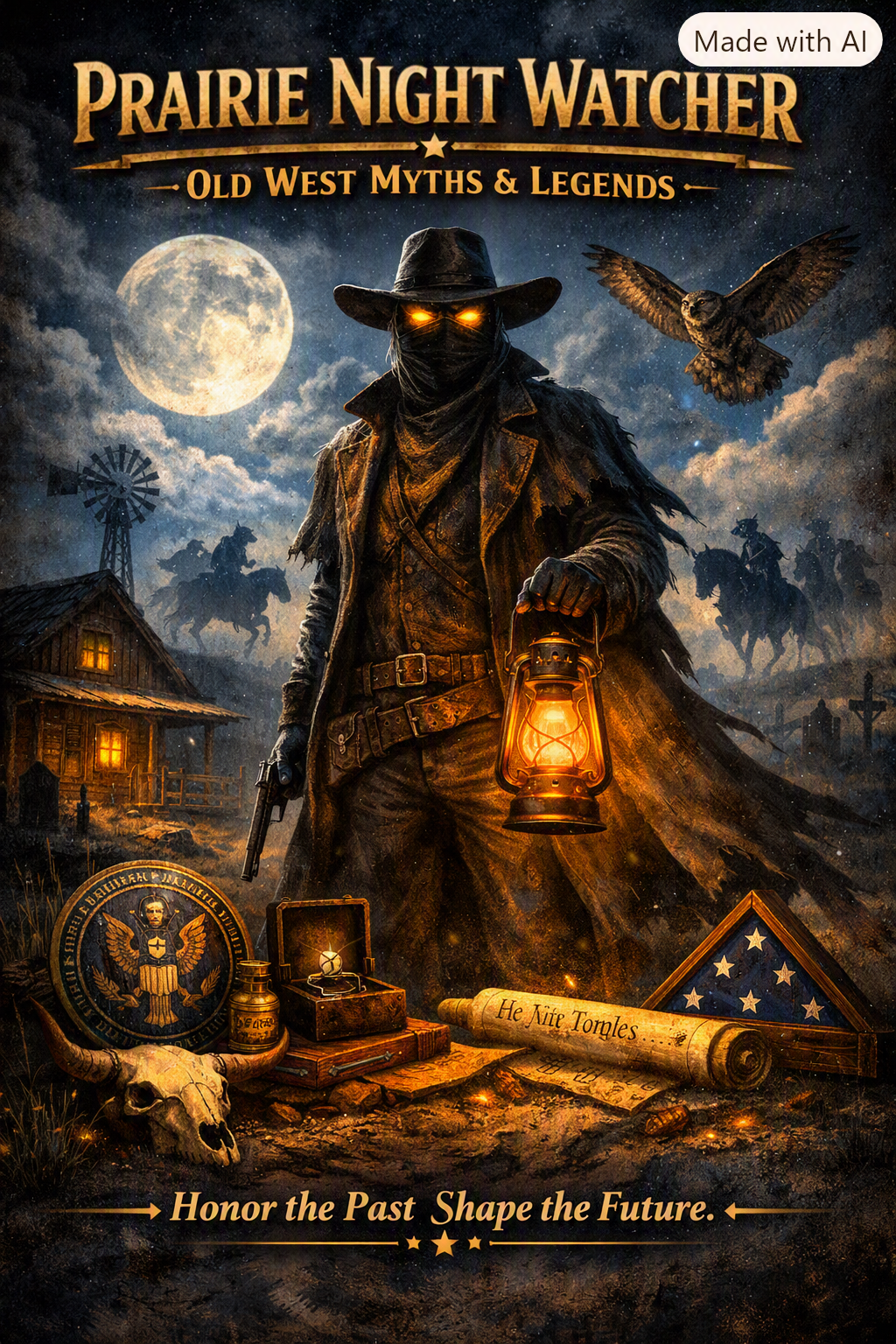 Prairie Night Watcher — Old West Myths &amp; Legends
