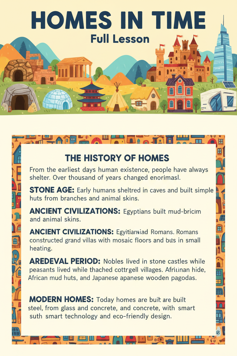 Homes In Time ---Full Lesson