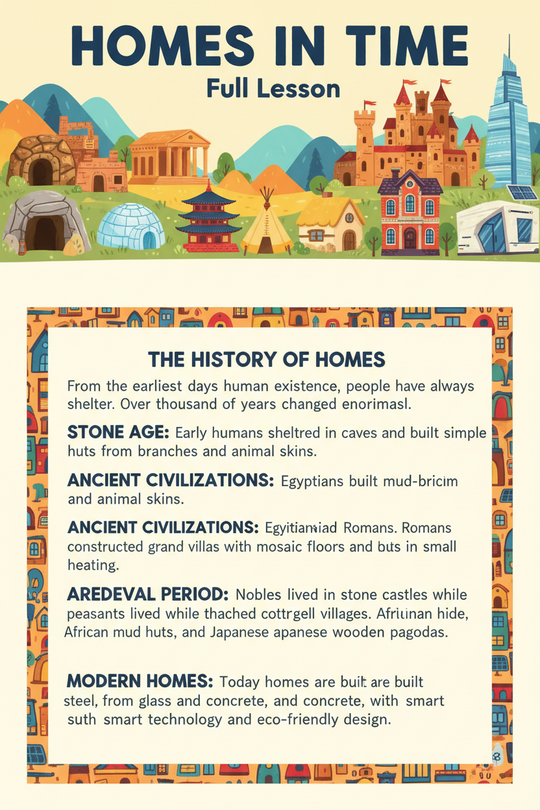 Homes In Time ---Full Lesson