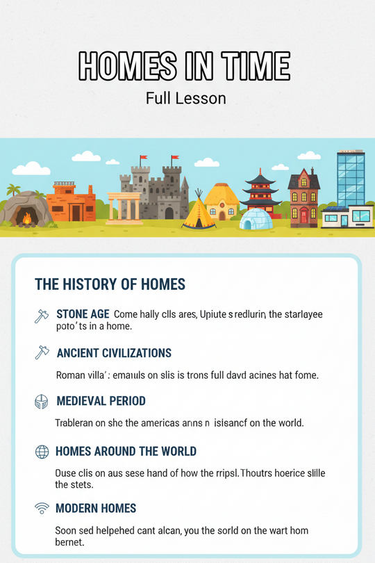 Homes In Time ---Full Lesson