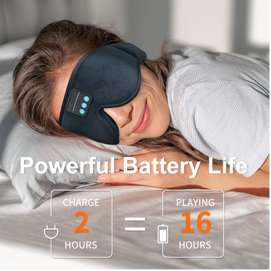 DreamTune 3D: Bluetooth Sleep Mask with Wireless Headset &amp; Adjustable Eye Cover