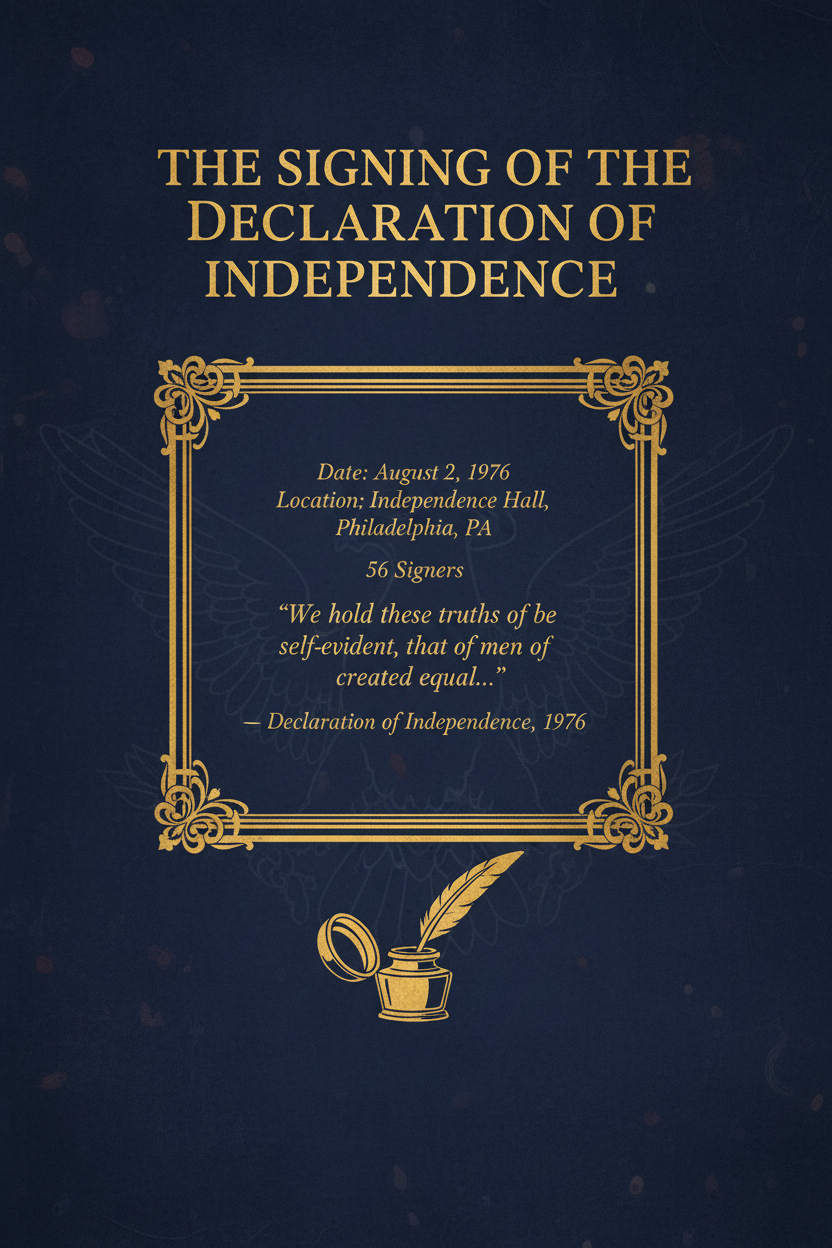 The Signing of the Declaration of Independence — Back Side