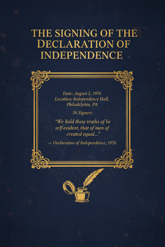 The Signing of the Declaration of Independence — Back Side